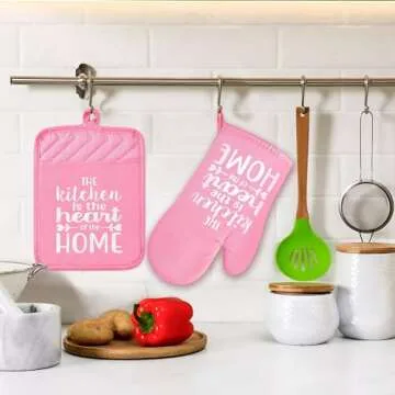 GROBRO7 6Pcs Oven Mitts & Pot Holders - Kitchen Essential