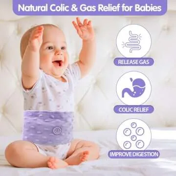 Comfheat Colic and Gas Relief for Newborns and Infants, Flaxseed Heated Tummy Wrap, Baby Swaddling B...