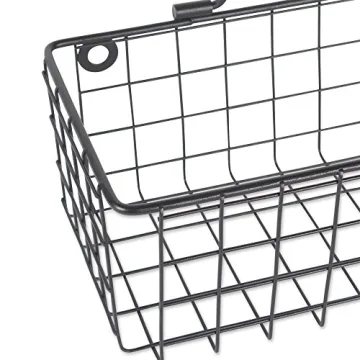 DII Vintage Wire Wall Basket Set for Stylish Storage