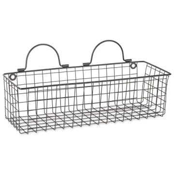 DII Vintage Wire Wall Basket Set for Stylish Storage