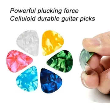 21 Pack Guitar Picks for All Musicians with Organizer Box