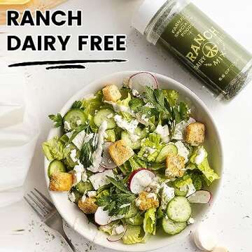 Dairy Free Ranch Mix by Farrell Specialty Foods – Dairy, Egg, Soy, Nut, Sugar, Sodium / & Salt Free – Delicious Salad Dressing, Vegetable Dip & Seasoning. (Vegan, No Sodium. 5.5 oz jar (156 g))