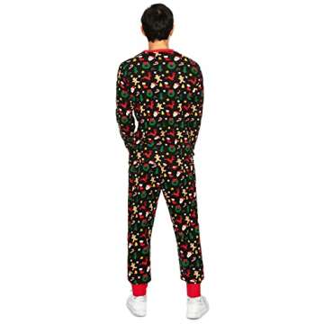 Tipsy Elves Black Cookie Cutter Pajama Set for Men