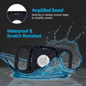 Pelican Protector Airtag Dog Collar Holder - Waterproof & Anti-Scratch AirTag Holder Dog Tag - Rugged Airtag Case for Dog Collar - Pet Collar Airtag Loop - Compatible with Cat / Dog Collar - Black