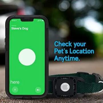 Pelican Protector Airtag Dog Collar Holder - Waterproof & Anti-Scratch AirTag Holder Dog Tag - Rugged Airtag Case for Dog Collar - Pet Collar Airtag Loop - Compatible with Cat / Dog Collar - Black