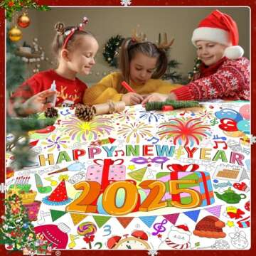 DDMY 2025 New Year Giant Coloring Poster for Kids