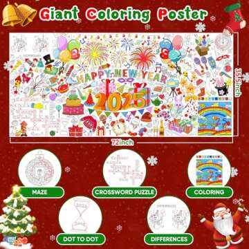 DDMY 2025 New Year Giant Coloring Poster for Kids