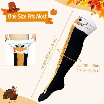 Fun Chicken Leg Socks for Thanksgiving and Holiday Cheer