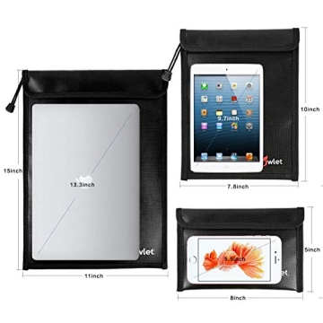 Fireproof Waterproof Document Bag Set for Valuables