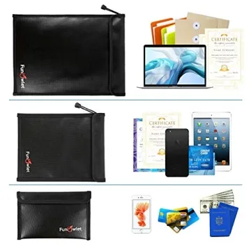 Fireproof Waterproof Document Bag Set for Valuables