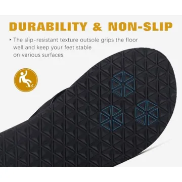 Men's Yoga Mat Leather Flip Flops with Arch Support
