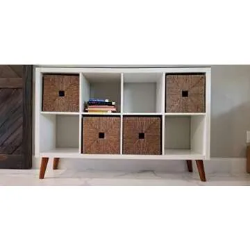 Round Solid Wood Furniture Legs Sofa Replacement Legs Perfect for Mid-Century Modern/Great IKEA hack for Sofa, Couch, Bed, Coffee Table (8 Inches,Set of 4, Walnut Color)