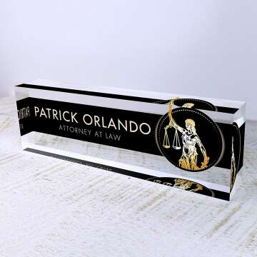 Personalized Office Desk Name Plate - Custom Acrylic
