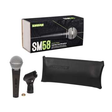 Shure SM58 Pro XLR Dynamic Microphone with On/Off Switch - Professional Studio & Live Performance Ca...