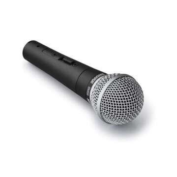 Shure SM58 Pro XLR Dynamic Microphone with On/Off Switch - Professional Studio & Live Performance Cardioid Mic for Vocals, Podcasting, and Recording (SM58S)