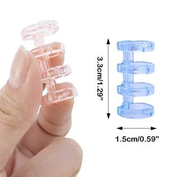 WYBG 7 Pack Loose-Leaf Binding Strip Book Rings Multicolored 4 Holes Binding Spines Combs Snap Split Binder Rings for Notebook Diary Scrapbook Photo Album Stationery Office School Supply