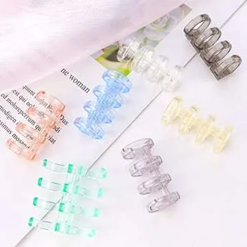 WYBG 7 Pack Loose-Leaf Binding Strip Book Rings Multicolored 4 Holes Binding Spines Combs Snap Split Binder Rings for Notebook Diary Scrapbook Photo Album Stationery Office School Supply