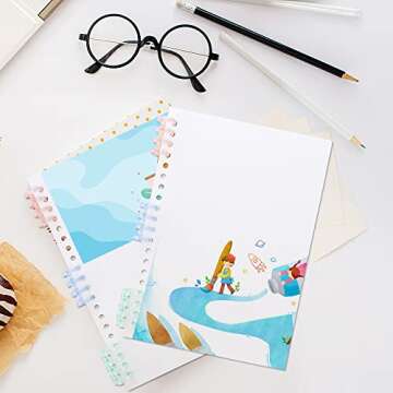 WYBG 7 Pack Loose-Leaf Binding Strip Book Rings Multicolored 4 Holes Binding Spines Combs Snap Split Binder Rings for Notebook Diary Scrapbook Photo Album Stationery Office School Supply