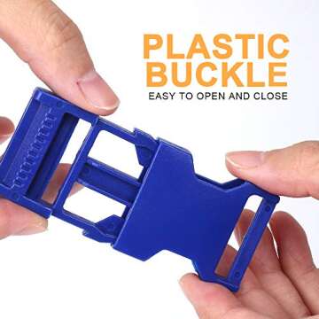 YGDZ 1 Inch Buckles, 18pcs Side Release Plastic Buckles Colorful Heavy Duty Plastic Buckles for Backpack Belt Sewing Fanny Pack