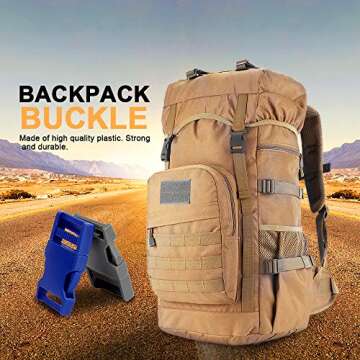 YGDZ 1 Inch Buckles, 18pcs Side Release Plastic Buckles Colorful Heavy Duty Plastic Buckles for Backpack Belt Sewing Fanny Pack