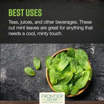 Frontier Co-op Bulk Peppermint Leaf, 1 Pound, Cut, Sifted Peppermint For Tea & Cooking, Cool, Refreshing Scent