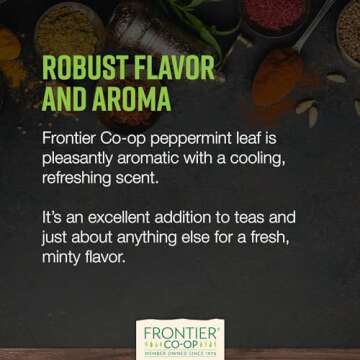 Frontier Co-op Bulk Peppermint Leaf, 1 Pound, Cut, Sifted Peppermint For Tea & Cooking, Cool, Refreshing Scent