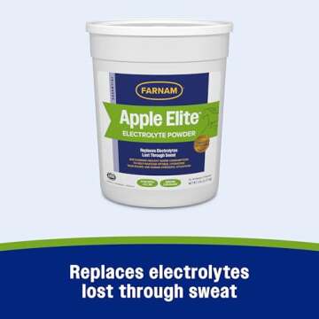 Farnam Apple Elite Horse Electrolyte Powder, Replaces minerals lost in sweat during exercise, extreme weather & stressful conditions, 5 lb., 40 day supply