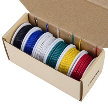 TUOFENG 22 AWG Hook-Up Wire - 6 Colors, Durable and Flexible