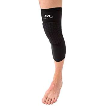 McDavid Hex Knee Compression Sleeves, Pull-On Padded Protection, Moisture Wicking (1 Pair)