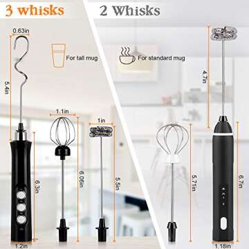 Milk Frother Handheld - Electric Whisk for Coffee Lovers