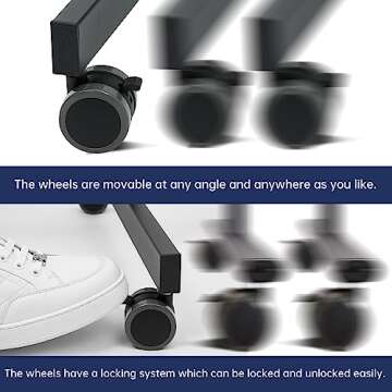 Large Dry-Erase Rolling Magnetic Whiteboard on Wheels