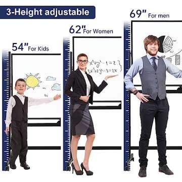 Large Dry-Erase Rolling Magnetic Whiteboard on Wheels