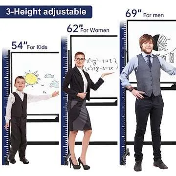 Large Dry-Erase Rolling Magnetic Whiteboard on Wheels