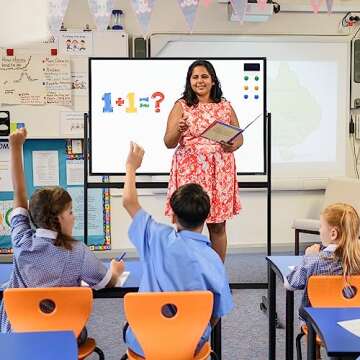 Large Dry-Erase Rolling Magnetic Whiteboard on Wheels