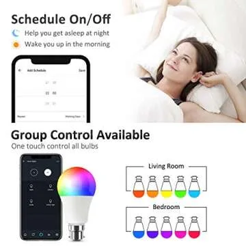 Smart WiFi LED Bulb with RGB and White Color Changing