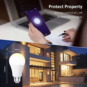 Smart WiFi LED Bulb with RGB and White Color Changing