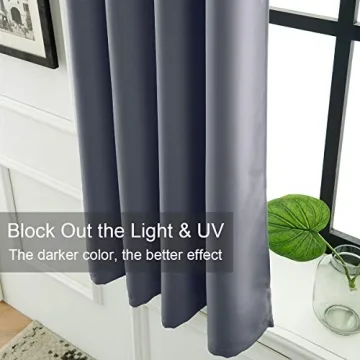 LA PALMA Thermal Blackout Curtains Grommet Drapes Pack of 2