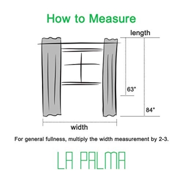 LA PALMA Thermal Blackout Curtains Grommet Drapes Pack of 2