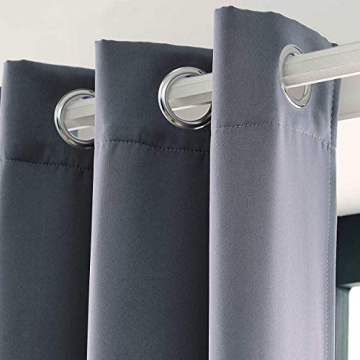 LA PALMA Thermal Blackout Curtains Grommet Drapes Pack of 2