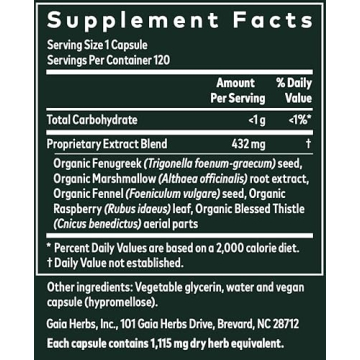 Gaia Herbs Lactation Support for Breastfeeding Mothers