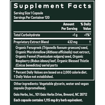 Gaia Herbs Lactation Support for Breastfeeding Mothers