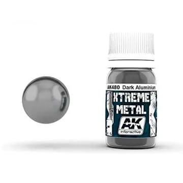 AK Interactive Xtreme Metal Dark Aluminium Metallic Paint 30ml Bottle for Model Kits