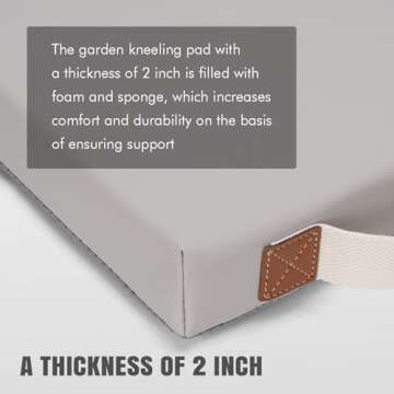 HappyPicnic Waterproof Garden Kneeling Pad - 2" Thick Soft Foam for Ultimate Comfort