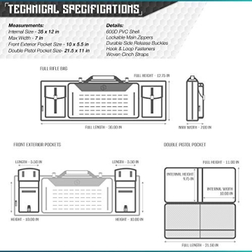 Savior Urban Warfare Tactical Double Carbine Bag for Firearms