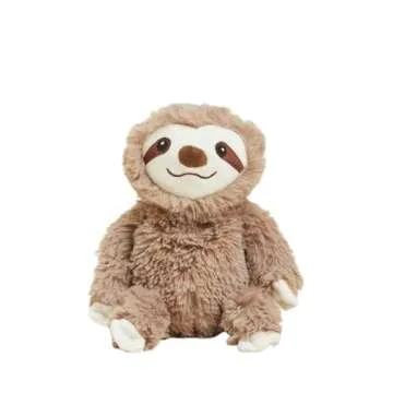 Warmies Junior Microwavable & Weighted Stuffed Animals, Sloth - Heated Stuffed Animal Plushie for Warmth & Comfort - Cute Soft Plush Toys for Adults & Children (Boys, Girls, Babies & Toddlers)