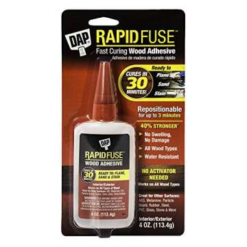 DAP 00157 Rapid Fuse Fast Curing Wood Adhesive – 4 oz