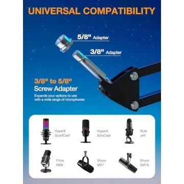 QuadCast Boom Arm for HyperX & Blue Yeti Microphones