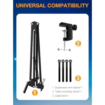 QuadCast Boom Arm for HyperX & Blue Yeti Microphones