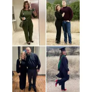 STOLKISS Women's Casual Belted Jumpsuit for Autumn