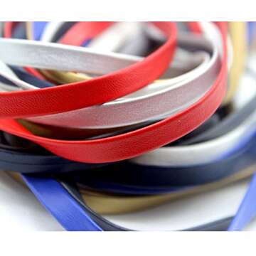 Premium Golden PU Leather Shoelaces for Sneakers and Boots